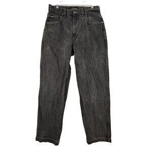 Fubu Jeans Men's Size 38 x 31 Y2K  Relaxed Fit Stonewashed Black‎ Denim Jeans